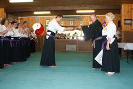 Remise du Brevet par le Soke fondateur de la méthode Wa-jutsu