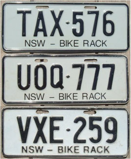 australische Nummernschilder