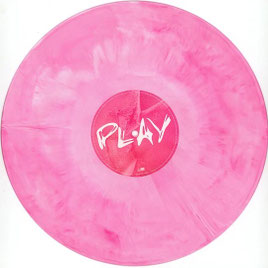 Eine pink-white-marbled Vinyl Edition: "Ed Sheeran - Play" (EU 2025)