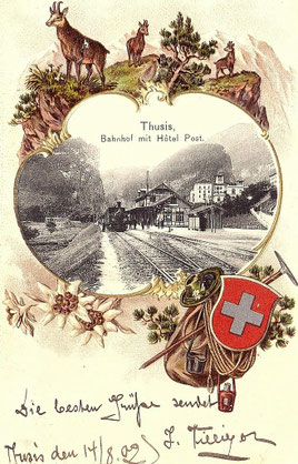 Gebrüder Metz Basel, gestempelt 14. August 1902