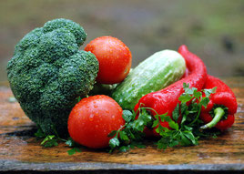 Brokkoli Tomaten Gurke Paprika Petersiliengrün