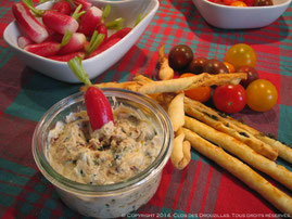 Ricotta façon guacamole, tomates confites de Milan