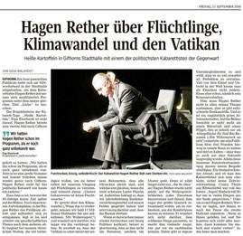 Hagen Rether über Flüchtlinge, Klimawandel und den Vatikan von Gesa Walkhoff