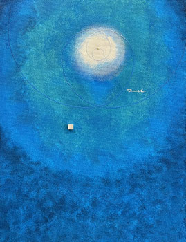 FROM UNDERWATER 4   318mm×410mm   F6  2026 acrylic on canvas, wood