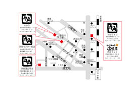 渋谷5店舗地図。