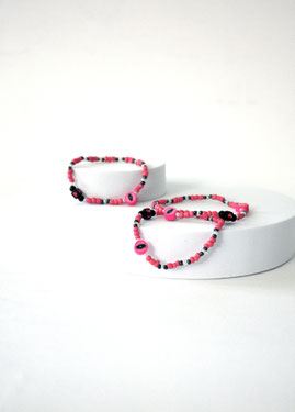 fuchsia, pink bracelets