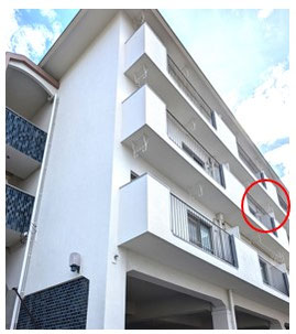 当院の入っているマンションの外観を説明する写真