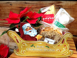 サンタのコラボGift（焼菓子３個）￥1500【アーブル＆花屋まるよし】