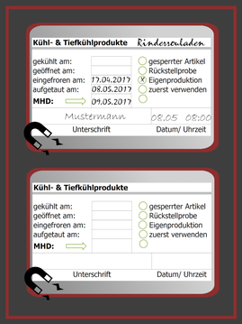 Lagerschilder TK Räume