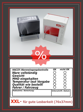 HACCP Wareneingangsstempel