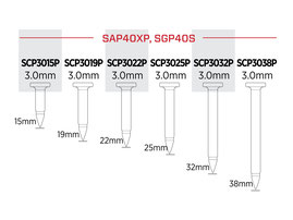 Betonnagel Senco SCP30P Premium extra harter Stahl - Übersicht