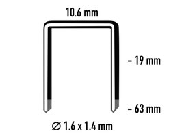 Abmessung Klammer Senco M