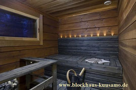 Sauna im Holzblockhaus - Familiensauna im Blockhaus - Designsauna