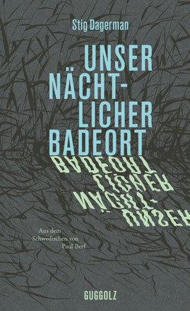 Auf dem Cover spiegelt sich der Titel "Unser nächtlicher Badeort" im Wasser.