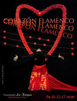 Titelfoto zur Flamenco-Aufführung "CORAZÓN FLAMENCO" am 16.12.17 im Tanzstudio La Fragua in Bonn / Color-Foto by Boris de Bonn