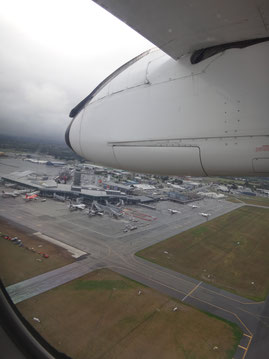 Der Flughafen in Christchurch von oben