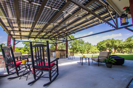 Solar Pergola provides power and mount location for Solar CenTex modules