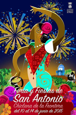 Cartel y programa de la Feria y Fiestas de San Antonio en Chiclana de la Frontera 2015