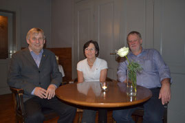 von links nach rechts: Eggert Korn ( 50 Jahre Mitgliedschaft ), Marianne Pahl und Hans von Altenbockum ( jeweils 25 Jahre Mitgliedschaft )