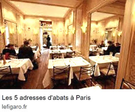 Salle d'un restaurant spécialisé en abats (Le Figaro)