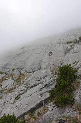 Klettern, Schafbergwand, Blues in my shoes, Wildhaus, Mehrseillängen, Alpstein, Schafberg