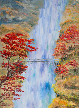 Lonely bridge. Oil on canvas, 50x70x3cm, 07-2013.