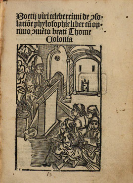 Titelseite von Boethius' „Trost der Philosophie“; BSB M: Res/4 A.lat.b. 40; Provenienz: Frauenzell.