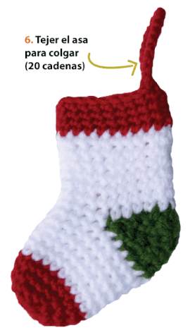 botitas o medias de Navidad tejidas a crochet - Christmas socks