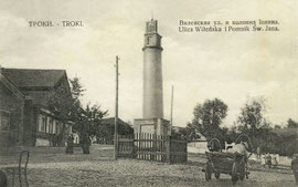 Trakai. Vilniaus gatvė ir Šv. Jono kolona / Vilnius street and St. John's column