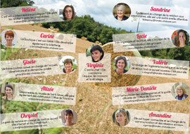 de haut en bas et de gauche à droite : Valérie, Hélène, Gisèle, Amandine, Carine, Marie-danièle, Virginie et Lucie. Manque Alizée