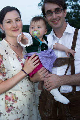Familienglück Angie, Helena und Martin