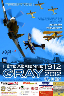 Fête Aérienne de  Gray 2012  Cartouche dorée Meeting aerien gray 2012 centenaire Aerodrome gray st adrien spotter