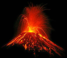 une éruption volcanique
