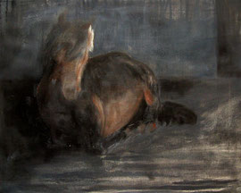 Unten, Öl auf Baumwollgewebe, 40 x 50 cm, 2007