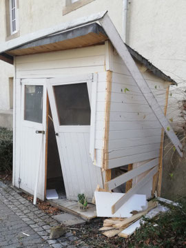 Zerstörter Fairteiler