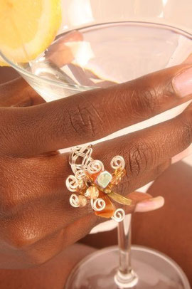 Cocktail Cluster Ring