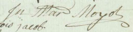 Signature de Jean Marie MOYOT