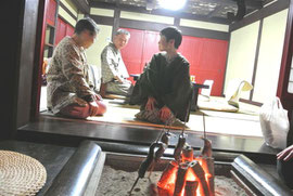 岩魚が焼けるまで