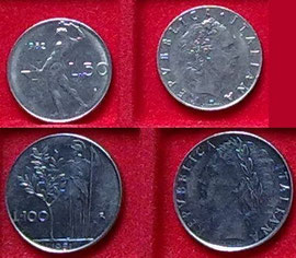 Lire 50 e 100 anni '70.