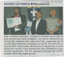 LA REP 17/06/2013 : SAVIGNY 3***