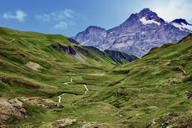 スイスアルプスの登山道