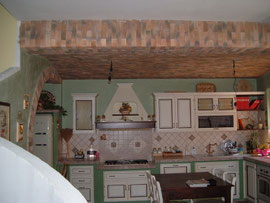 controsoffitto con rivestimento di cotto