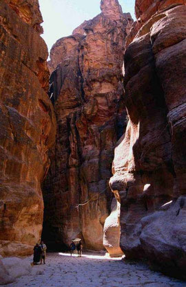 Siq, das Wort bedeutet im arabischen: Schlucht 