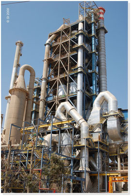 MAROCCO - Preheater tower metal, 100 m high ( frame, flue, hardware support)