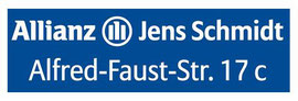 Allianz Versicherung Jens Schmidt  Versicherung / Baufinanzierung  Alfred-Faust-Str. 17 C  28277 Bremen