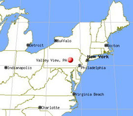 Valley View Pennsylvania MAP