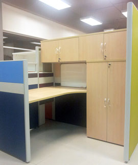 Compact Office Cubicle (1500L x 1650W mm = 5' x 5.5')