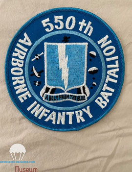 post war 550th glider infantry battalion patch belonged to Earl HADLEY