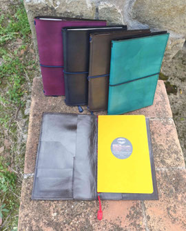 custodia cover quaderno A5 in cuoio