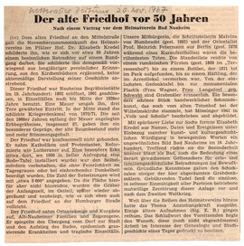 Wetterauer Zeitung vom 20. Nov. 1967